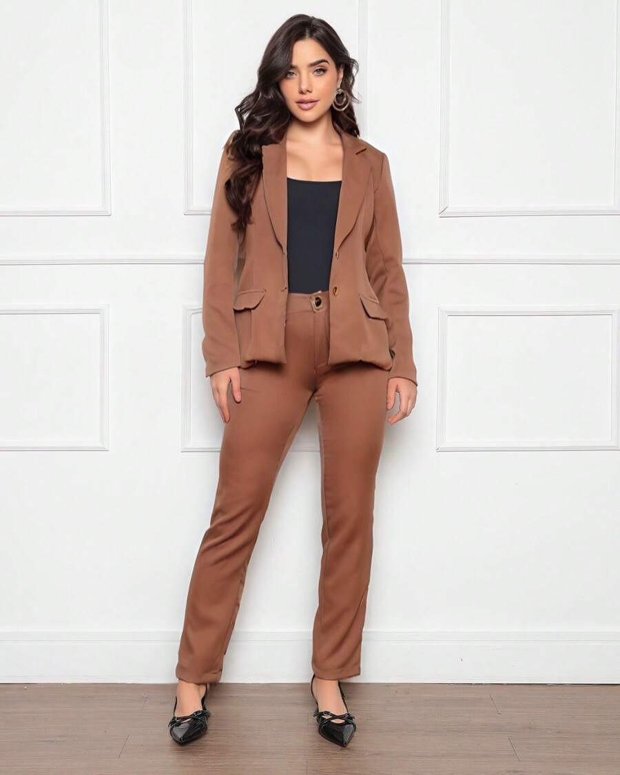 Conjunto Fashion Work Feminino Forrado