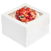 Superlele 10/20pcs Birthday Cake Boxes, 10x10x8/12x12x8/12x12x6 Inches Tall Cake Box With Window, White Bakery Boxes, New Year Gift Boxes, Large Baking Boxes, Cake Boxes With Window For Cakes, Pastries, Pies, Desserts