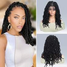 DWNSEN 360° HD Full Double Lace Front Braid Wig -Short Styling Wig Hand Braided, Knotless Cornrow Braids, Lace Frontal, Blended Black Hair, Baby Hair, Natural Looking, Realistic Hairline,Summer Breathable, Comfortable, Durable, For Women - model - 查看 12