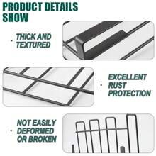 Kitchen Hook Rack - Cutting Board Rack, Hanging Cleaning Rack, Kitchen Rack, Metal Rack, Stainless Steel Hanging Cutting Board Rack, Kitchen Storage Rack, 1 Slot, No Drill Hole Thickened Cutting Board Storage Rack, Metal Cutting Board Rack, Easily Organize Kitchen & Bathroom Items. Steel Carbon Material Spray Coating Treatment, More Solid And Stable, Not Easy To Rust