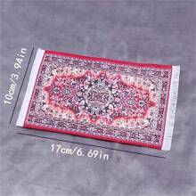 1:12 Dollhouse Miniature Carpet Model, Mini Accessory, Mini Home Carpet, DIY Decorative Floral Style Home Decoration Accessory, Miniature Crafthouse Doll,Miniature Doll Accessory,Diy Miniature House