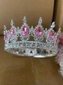 1pc Multicolor Prince & Princess Crown, Suitable Birthday Party, Coming Of Age Ceremony Gift For Girls, Can Be Worn In Daily Life And Parties, Cute Crown Essential For Birthday Parties - Multiple Colors Available - View 10