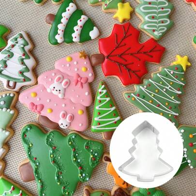 1PC Christmas Tree Cookie Cutter, Made Of Stainless Steel, Can Be Used During Christmas, Family Parent-Child DIY, Family Restaurant Kitchen Christmas Christmas Decorations Christmas Pajamas Christmas Gifts Christmas Decor