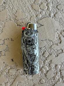 Metal Lighter Case Cover Holder Fits BIC Lighter Full Standard Size J6 One Piece Design In Demon - Multicolor - View 7