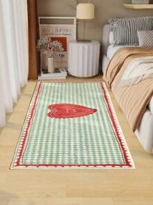 1 Pc Luxury Imitation Cashmere Rug, Elegant And Comfortable Bedside Decoration, Soft And Fluffy Rug, Perfect For Modern Bedroom Decoration, Home Decoration Rug, Easy To Clean, Holiday Decoration