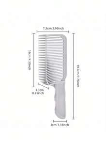 1pc Professional Heat-Resistant Cutting Comb - For Men's Flat Top Haircut, Ergonomic Handle Design, Suitable For Dry Styling And Barber Shop Use, High-Temperature Plastic Material, Hairstylist Tool