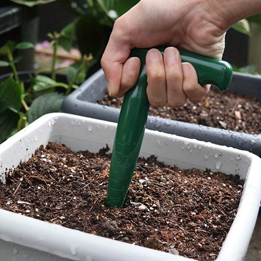 2 件套花园土壤打孔器、菜园和果园园艺种植挖孔器、播种繁殖工具 - 彩色 - 查看 1