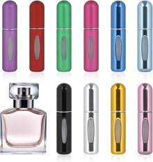 LZYMSZ  10PCS Mini Refillable Perfume Atomizer Bottle, Portable 5ml Spray Scent Pump Case For Women Men Small Mister Spray Bottle For Travel Accessories - 1 - Xem 2