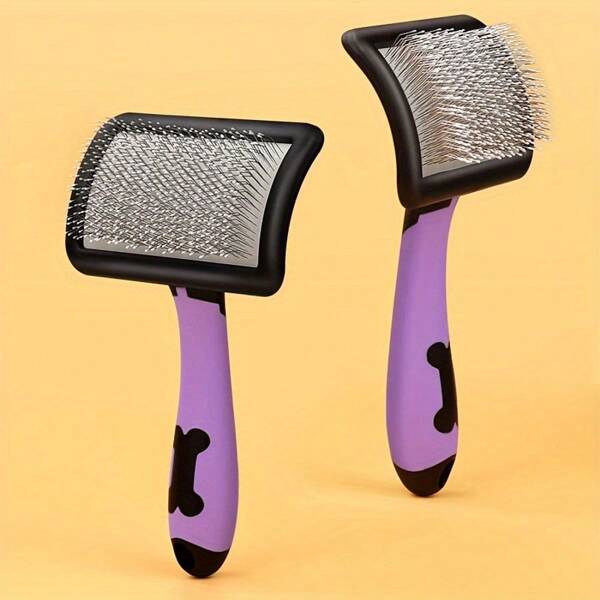 Curved Needle Comb For Pets, Dogs And Cats Can Be Used To Untie Hair Knots, Remove Floating Hair And Massage Skin.