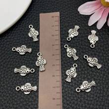 20/30/50 piezas Colgantes de aleación con diseño de lindo pez en color plata envejecida de 10x19mm para hacer joyas, accesorios DIY de pulsera, collar y aretes con temática marina