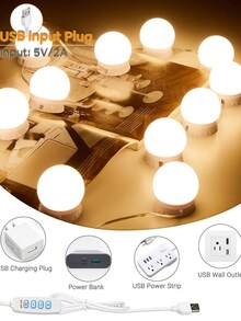 1pc Makeup Mirror Light, 16 Bulbs Dimmable Mirror Lights, 3 Light Color Vanity Mirror Light, Adjustable 22Ft Vanity Lighting Fixtures For Full Length Mirror (Mirror Not Included) - One Size - View 8