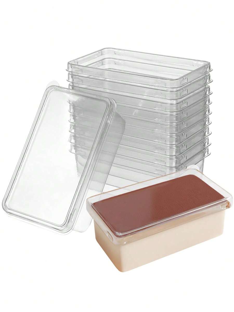 10/20sets Cake Box Clear Tiramisu Box To Go Food Containers Bakery Carrier Packing Small Cake Holder Plastic Container With Lid Clear Cake Carrier Disposable Charcuterie Boxes For Cake, Pastry,Dessert - 彩色 - 查看 1