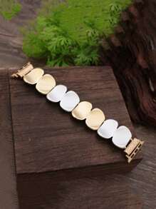 1 pulseira metálica geométrica de lantejoulas feminina, elegante e de alta qualidade, adequada para 38/40/41/42/44/45/46/49 mm, compatível com Ultra 1/2/SE/Série 10/9/8/7/6/5/4/3/2/1, ótimo presente de aniversário, Dia dos Namorados (relógio não incluído)