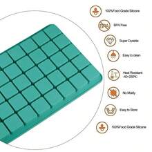 1 件 40 腔方形硅胶模具，迷你立方体硅胶模具，适用于巧克力、硬糖、冰块、软糖 - 綠色 - 查看 8
