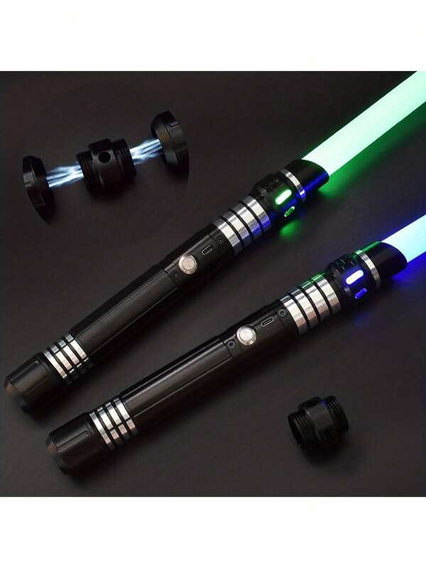 Upgrade Version 7-Color Two-In-One Metal Light Sword Rechargeable Toy