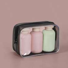 3 件装塑料旅行洗发水瓶，透明蓝色洗发水、护发素、沐浴露泡沫泵瓶 - 彩色 - 查看 11