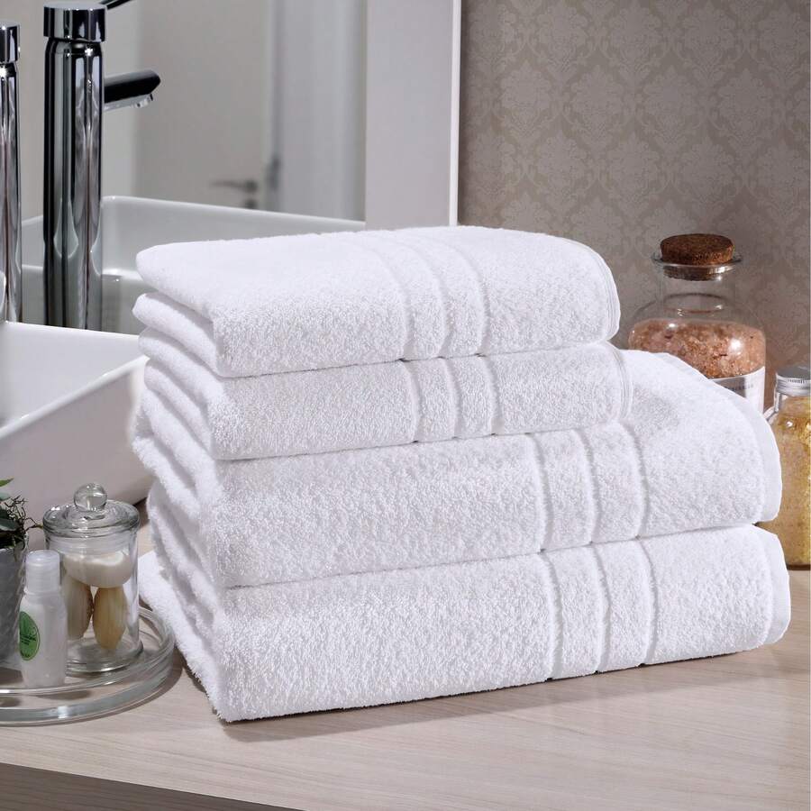 Jogo 2 Peças de Toalhas De Banho e Rosto Gigante 80x140cm Hotel Pousada 450gr/m2 – Dubai