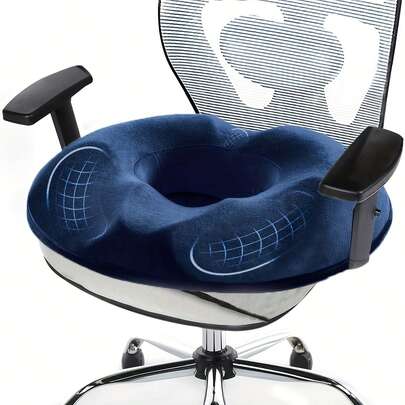 1pc Orthopedic Memory Foam Donut Pillow Coccyx Seat Cushion Hemorrhoid Cushion Tailbone Cushion For Pregnant Butt Cushion Hip Push Up Yoga Pillow Car Office School Chair Seat Pad