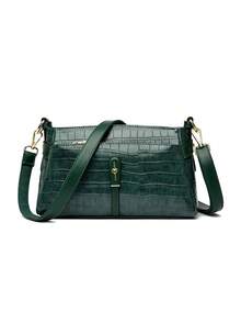 2025 New Style Middle-Aged Mom Bag Multi-Layer Shoulder Bag Women's Handbag Large Capacity Bag Cyberpunk Style Retro Style Outdoor Sports Suitable For Commuting Suitable For Formal Banquet Romantic Style - Green - View 5