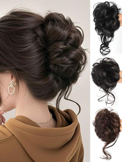 Synthetische Haarklammer, flauschiger Dutt Kopfschmuck für Frauen, hochwertige Haarspange, Huhnest-Kopf, simulierte Haare, Drachenbart-Haarklammer, modische Haaraccessoires, elegante Haarspangen