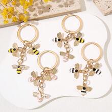 可爱蜜蜂钥匙扣、女包/汽车钥匙扣、个性化钥匙圈、节日礼物 - 彩色 - 查看 1