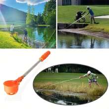 耐用伸缩高尔夫球拾取器，不锈钢拾球器，可在水中拾球，携带方便，是送给高尔夫球手的理想礼物