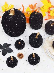 1Set Artificial Sequins Pumpkin Foam Pumpkin Center Decoration Farmhouse Thanksgiving Autumn Halloween Home Decoration Halloween Decor Fall Decor Room Decor Autumn Decor