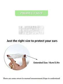 200个/100个-婴儿透明一次性耳罩，耳罩一次性弹性透明淋浴水耳罩，新生儿必需品，洗澡，婴儿洗澡，游泳耳罩，适合儿童和青少年。