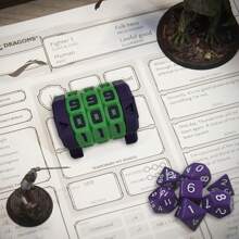 [3 Adjustable Levels] 999HP Life Value Counter, Skeleton Themed Tabletop Game Dice, Card Battle/RPG Game Tool