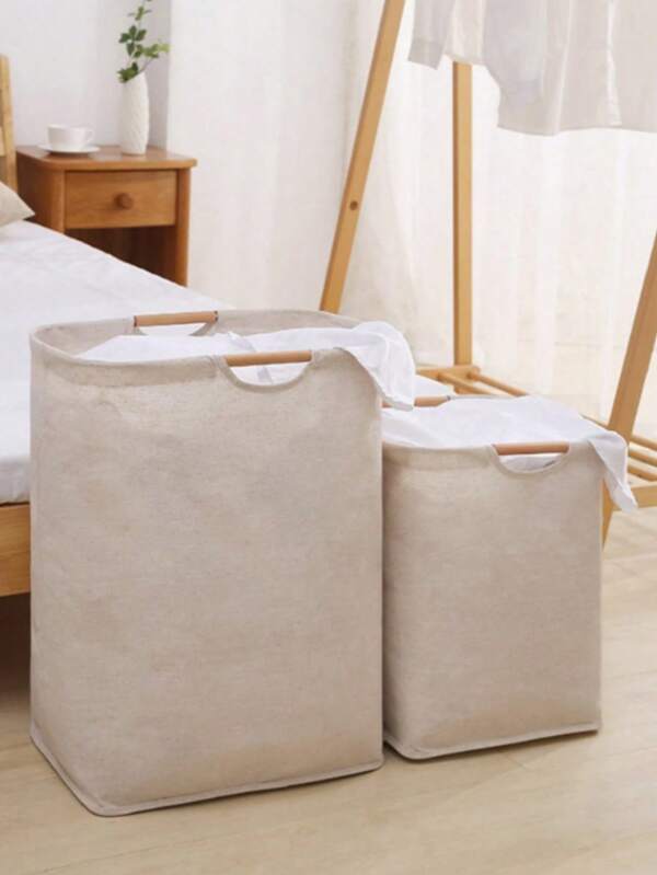 1 pieza Canasta de lavandería plegable de lino grande y pequeña, cesta de almacenamiento portátil de tela con asa para dormitorio y baño, cesto recolector de ropa sucia multifuncional, organizador de lavandería para baño, cesta, cesta de almacenamiento, cesta de lavandería plegable, cesto de lavandería plegable y portátil de tela para dormitorio y baño