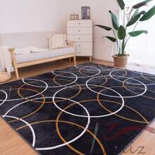 Large Living Room And Bedroom Rug Various Sizes And Colors Geometric Non-Slip - Cinza Geo - Xem 2