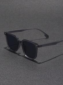 1 Stück Herren Plastik transparente quadratische Vollrahmen Vintage Retro Klassisch nie veraltet Lässig Sonnenbrillen Basic Herren Mode Brillen für Outdoor, Reisen, Urlaub, Golf, Autofahren, Ausgehoutfit Accessoires