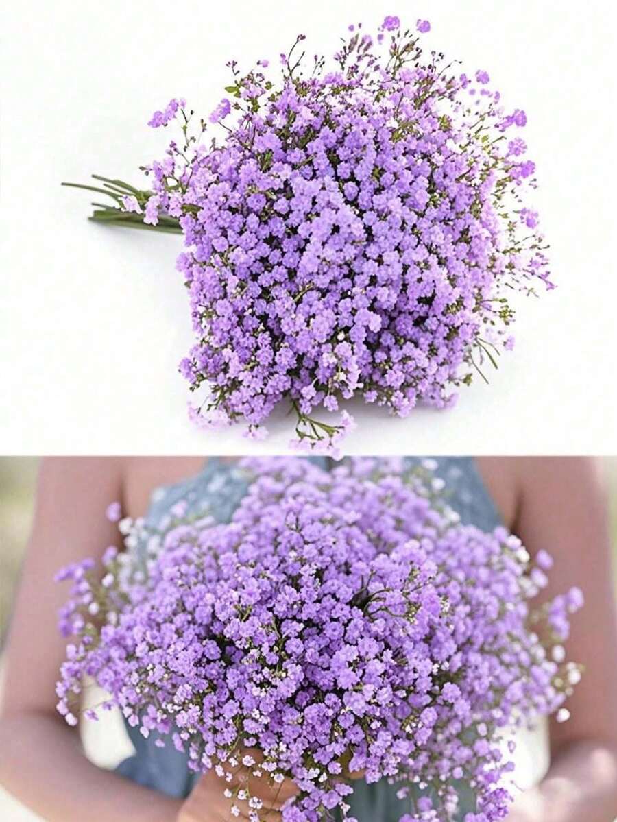 1/6/12PCS 11.41Inch Artificial Star Flowers, Artificial Star Bouquet, Autumn Artificial Flower Decoration, Summer Decoration, Stars, Wedding Decoration, Wedding Hand Bouquet, Wedding Background Decoration, Home Decoration, Bedroom Living Room Decoration - Purple - View 1