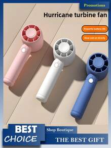 1 pieza/2 piezas Ventilador mini recargable personal, Ventilador mini portátil, Ventilador mini turbo portátil de 3 velocidades ajustables de doble propósito recargable y silencioso para enfriar, para camping, viajes, hogar, 300mAh, para verano, playa, interior y exterior, accesorios de playa, viaje