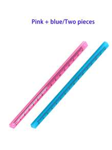 15cm Transparent Plastic Triangle Ruler, Student Stationery Supplies Triangle Scale Ruler, Available In Multiple Colors,School Supplies,Back To School