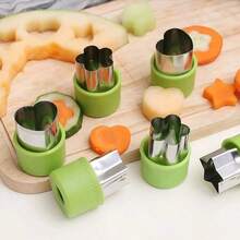 Cortador de sándwich de acero inoxidable, molde de pan tostado con forma de dinosaurio y conejo, cortadores de galletas de vegetales, molde de cocción DIY, herramienta para el almuerzo Bento de niños - Multicolor - Ver 9