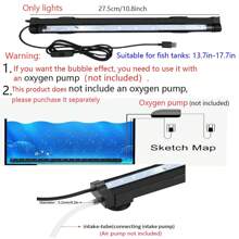 Fish Tank Aquarium LED Air Bubble Oxygenation Lamp Color Changing Bubble Light .LED Nano Bubble Light, Fish Tank Light With Air Bubble Hole,LED 7 Color Automatic Color-Changing Oxygenated Aquarium Tools For Fish Tank,Turtle Tank, Betta, Shrimp