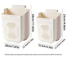 Foldable Wall-Mounted Kitchen Trash Can, Large Capacity Multi-Function Garbage Bin, Hang On Cabinet Door No Drilling Required - Multicolor - View 3