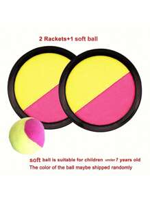 1 Set Kids Outdoor Sports Sticky Ball Toys, Toss & Catch Ball Set, Outdoor Sport Ball Paddle, Palm Ball, Yard Camping Holiday Party Game Toys, Parent-Child Outdoor Interactive Throwing Sticky Ball Game Toys