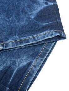 Men's Fashion Pocket Casual Jeans,Jeans Para Hombre,Men Denim,Slim Fit Stretch Jean,Pocket Casual Jeans - 藍色 - 查看 7