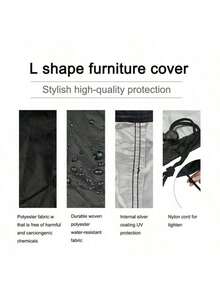 Waterproof Furniture Cover Outdoor Garden Sofa Table Cover Dustproof Black 210D Furniture Covers For Rattan Table Sofa