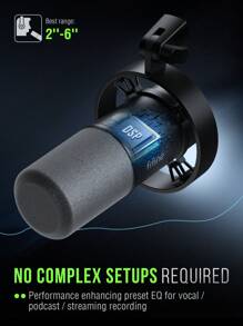 FIFINE Microfone Dinâmico Fifine Usb/xlr Com Suporte Anti-choque, Touch-mute, Microfone De Metal De Estúdio Com Entrada Para Fone De Ouvido, Controle De Volume De Monitoramento Para Gravação De Voz Vocal-over Podcast Streaming - K688