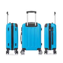 ABS登机箱，中号/大号，带4个360度旋转双轮，带电子锁，硬壳行李箱和伸缩手柄，防水耐用，是商务旅行和度假的理想之选。颜色有黄色、藏青色、薄荷绿、紫色、黑色、银色、红色、粉色、玫瑰金、青绿色和绿色。 - 綠松石色 - 查看 4