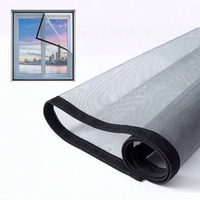 Self Adhesive Reusable Window Mosquito Net Mosquito Screen Window Gauze Summer Washable Mesh Kitchen And Bedroom Window Decoration