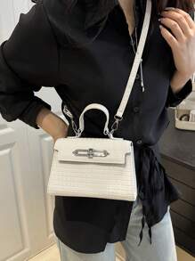 Fashionable New Solid Color Flip Metal Buckle Mini Handbag, Classic And Versatile Elegant Checkered Indentation Square Women's Shoulder Crossbody Bag, Suitable For Shopping, Wallets, Shopping, Young Women, College Students, Newcomers, And White-Collar Workers. They Are Very Suitable For Offices, Universities, Work, Business, Commuting, Outdoor Activities, Travel, And Outings