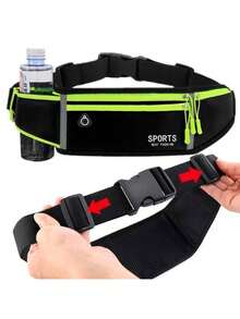 Running Waist Bag Waterproof Walking Sports Slim Water Bottle Exercise Cell Phone Holder Cycling - Màu Hồng Tươi - Xem 2