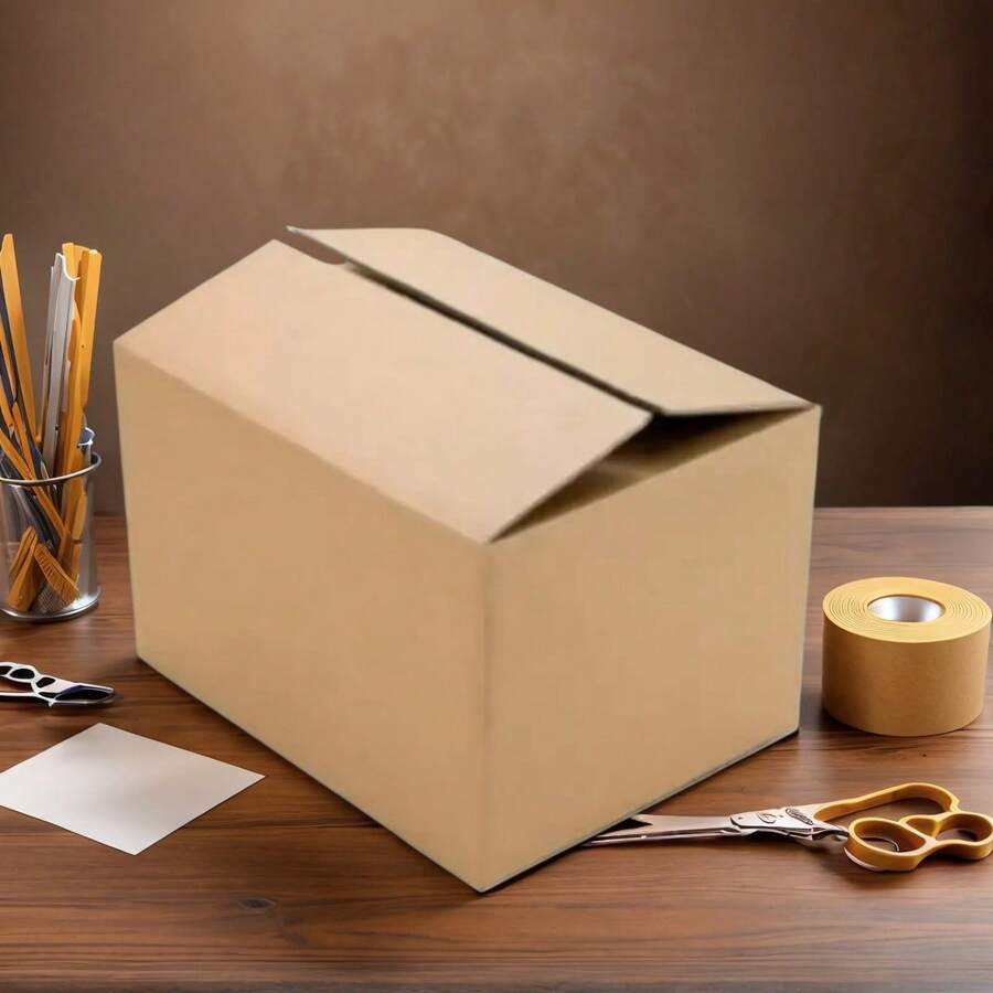 Brown Corrugated Cardboard Box (Pack Of 12) – 5 Sizes Available – Heavy-Duty Packaging For Shipping And Moving – Made In Spain - Caja 9L (30x20x15cm) 12 Piezas - 查看 1