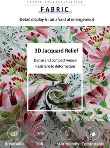 清新简约格桑花浮雕便携式电脑包内袋垫保护套11/13/15英寸适合返校学校用品包学校工作笔记本电脑包女士书包 - 彩色 - 查看 4