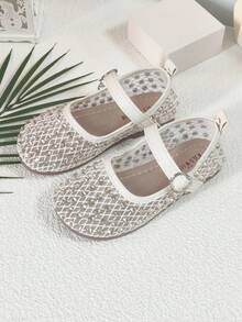 1 Paar Mädchen Gold Ballerinas mit Klettverschluss, komfortable & vielseitige Alltagsballerinas - Gold - Übersicht 3