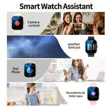 Smart Watch, Wireless Calling/Dialing, SMS Reminder, Multiple Sports Modes, Call Reminder And Rejection, Weather Forecast, Unisex, Suitable For IPhone/Android, Holiday Gift, Birthday Gift. - 彩色 - 查看 9